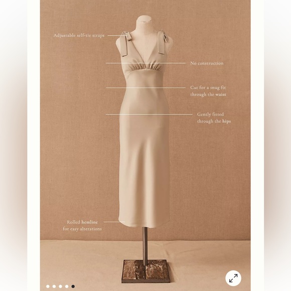 BHLDN Hudson Satin Dress (Bridesmaid) - Picture 7 of 7